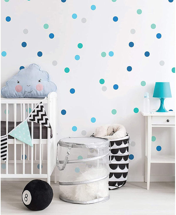woopme Circle Colorful Kit Wall Stickers for Living Kids Couple Bedroom Hall Home Decoration Printed Vinyl Sticker 60 PCs L X H 6.5 X 6.5 Cms Each