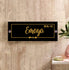 Swing Flower Underline Boarder Personalized Name Plates for Home Door Outdoor Customized Laminated Name Board House Apartment Glass Door Number (31 cm X 13 cm)