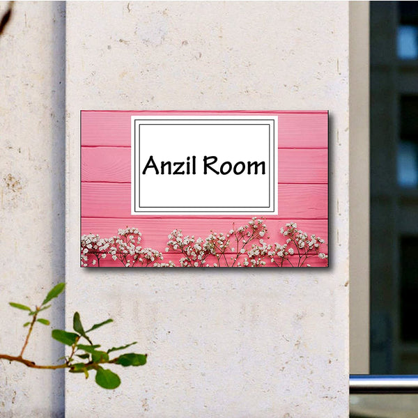 Customized Personalized Printed Name Plate Door Multicolored For Home Outdoor Family Glass Home Outside Office House Door Decor Bungalow (19 X 30 CMS)