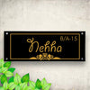 Flower Underline Boarder Nehha Personalized Name Plates for Home Door Outdoor Customized Laminated Name Board House Apartment Glass Door Number (31 cm X 13 cm)