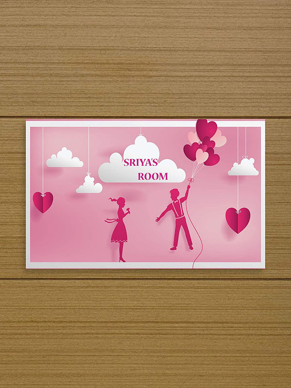 Customized Personalized Kids Name Plate Board Decor for Home Bedroom Room Girls Boys Outdoor Latest Home Outdoor Family Glass Home Outside Door (Lovely)