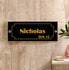Standard Curve Border Personalized Name Plates for Home Door Outdoor Customized Laminated Name Board House Apartment Glass Door Number (31 cm X 13 cm)