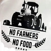 Woopme : No Farmer No Food Sticker of Tractor Farmer Protest for Car Bike 5 x 6 Inches
