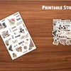 31Pcs Vintage Theme Printed Scrapbook Stickers for Notebooks ,Diary, Journal ,Laptop, Mobiles (A4 Size)