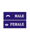 woopme : Male Female Toilet Combo Sign Board Vinyl With Forex Sheet