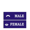 woopme : Male Female Toilet Combo Sign Board Vinyl With Forex Sheet