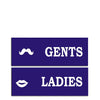 woopme : Gents Ladies Toilet Combo Sign Board Vinyl With Forex Sheet