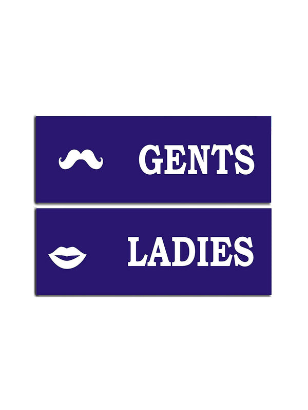 woopme : Gents Ladies Toilet Combo Sign Board Vinyl With Forex Sheet