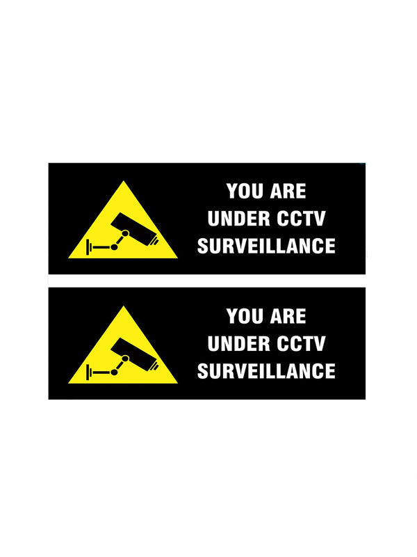 woopme : Your Under CCTV Surveillance Sign Board Vinyl With Forex Sheet Pack Of 2