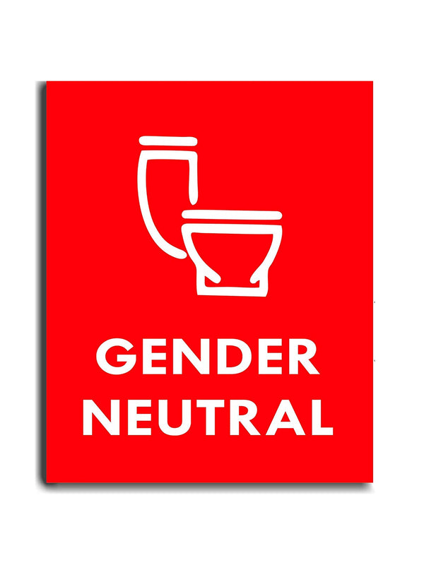 woopme : Gender Neutral Toilet Sign Board Vinyl With Forex Sheet