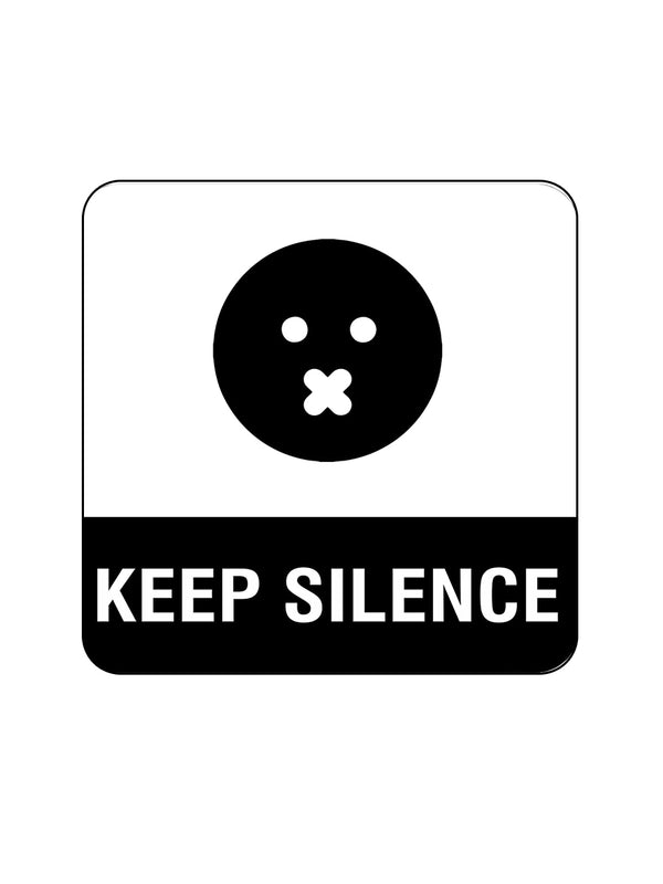 woopme : Keep Silence Sign Board Vinyl With Forex Sheet