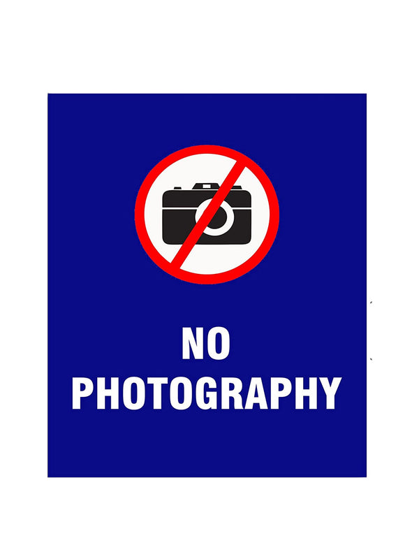 woopme : No Photography Information Sign Board Vinyl With Forex Sheet