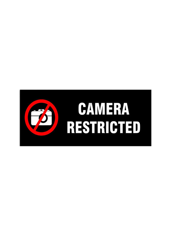 woopme : Camera Restricted Sign Board Vinyl With Forex Sheet