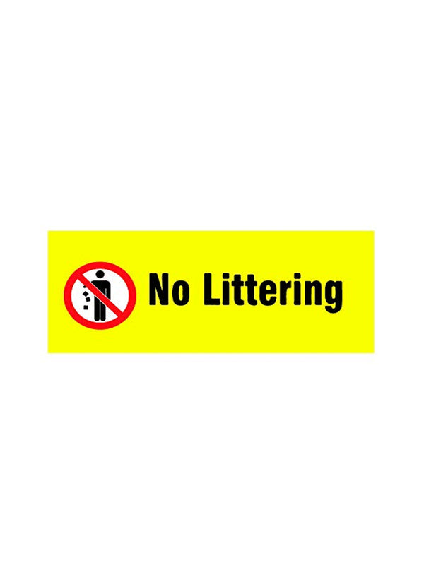 woopme : No Littering Sign Board Vinyl With Forex Sheet