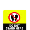 woopme : Do Not Stand Here Sign Board Vinyl With Forex Sheet
