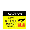 woopme : Caution Hot Surface Sign Board Vinyl With Forex Sheet