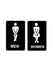 woopme : Men Women Toilet Sign Board Vinyl With Forex Sheet