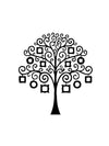 woopme: Tree Photo Frame with Family Wall Stickers Vinyl Decal Bedroom Wall Decoration