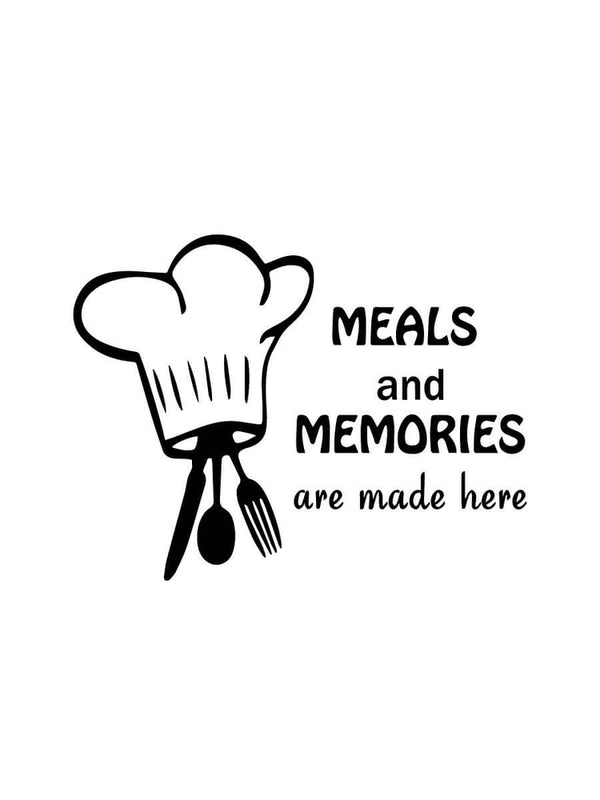 woopme: Meals & Memories Are Made Here Self Adhesive Wall Vinyl Decal Sticker Wall Sticker woopme 