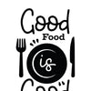 woopme: Good Food Is Good Mood Here Self Adhesive Wall Vinyl Decal Sticker For Hotel, Kitchen Wall Sticker woopme 