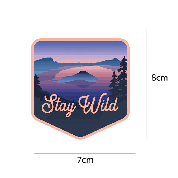 Woopme Stay Wild Stickers for Laptop Waterproof Mini Stickers ( Multicolored )