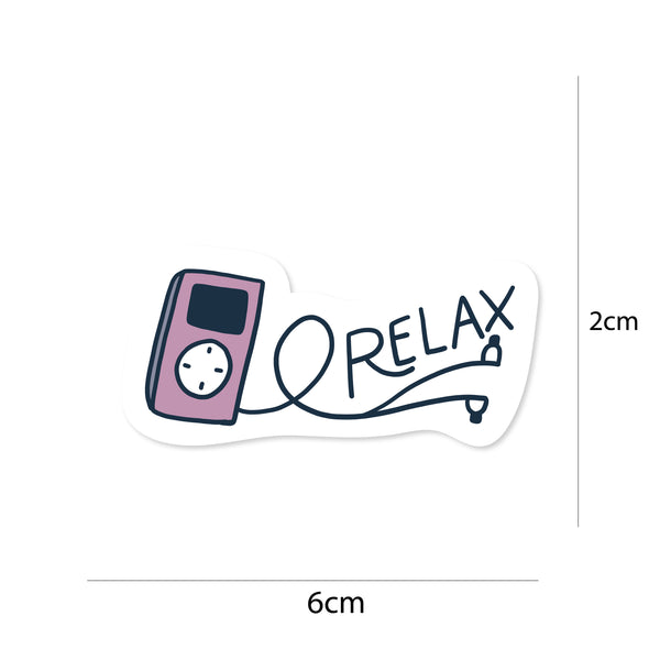 Woopme Relax Stickers for Power Bank Waterproof Mini Stickers ( Multicolored )