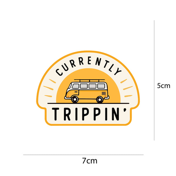 Woopme Currently Trippin' Stickers for Laptop Waterproof Mini Stickers ( Multicolored )