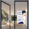 woopme: Please Wear A Mask COVID-19 Safety Poster Sticker For Office, Shops, Banks, Hospitals, Public Places