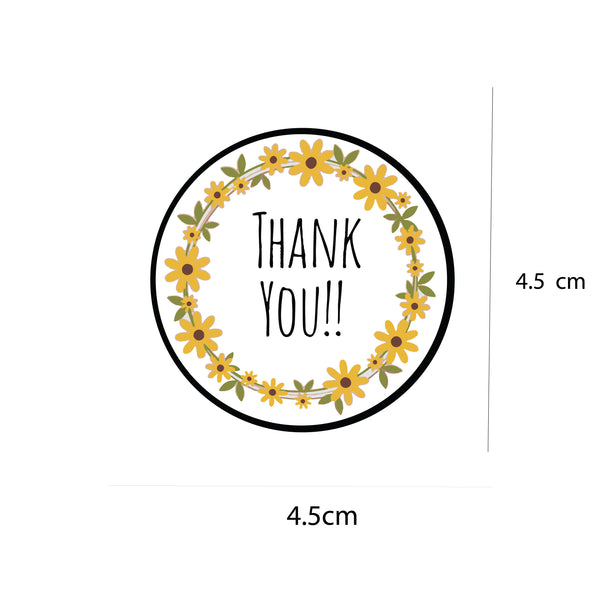 Packing Thank You Stickers Chocolate Box Waterproof Mini Stickers Industrial Packaging( Multicolored ) Pack of 50