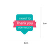 Thank You Stickers Chocolate Box Waterproof Mini Stickers Industrial Packaging( Multicolored ) Pack of 50