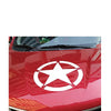 woopme: White Star Bonnet Jeep Stickers Car Vinyl Decal Suv Exterior for Sides Hoods Bumper