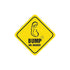 Vinyl Pregnant On Board Car Bike Sticker, 18 x 18 cm, Black Yellow