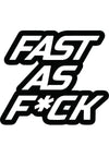 woopme: Fast As Fuck Car Stickers Exterior Decorative Vinyl Decal Sticker for Sides Hoods Bumper Rear