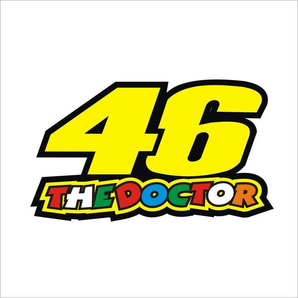 46 The Doctor Dio Vinyl Decal Bike Dio Scooter Sticker for Tank Sides Helmet Hoods