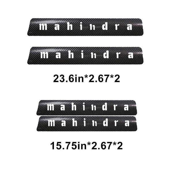4PCS Car Sticker Universal Anti-Scratch Door Sill Car Decal Car Sticker Decal (Mahindra)