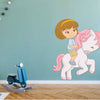 Girl on horse wall sticker
