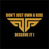 Deserve It Quote Bikes Sticker for Bullet Sides Battery Box Classic Standard Mudguard Decal