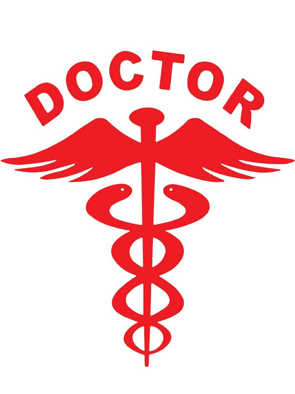 Woopme: Red Doctor Car Decal Sticker For Car Side Windshield Hood Bumper