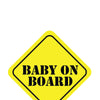 woopme: Baby On Board Background Yellow Windows Car Sticker