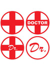 Woopme: Decal Vinyl Doctor Stickers For Car Sides Windshield Set Of 4