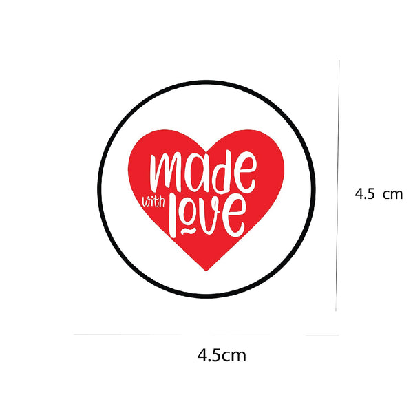 MADE WITH LOVE THANK YOU STICKERS 