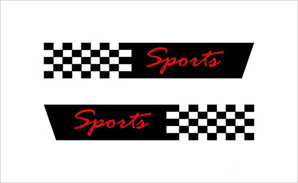 Woopme : Car Sticker Exterior Stylish for Bumper Sides Black Red Decals L x H 28 x 5 Cms