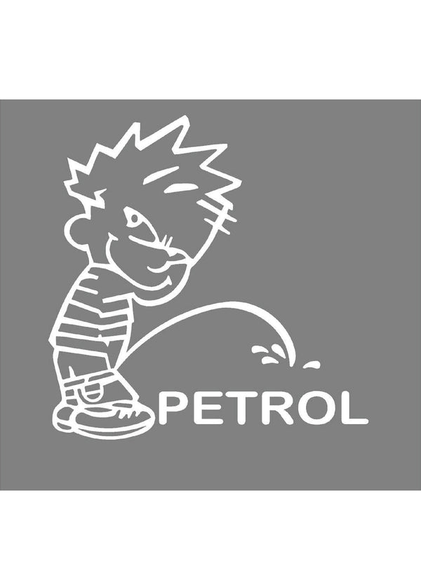 Woopme: Boy Peeing Petrol Fuel Lid Vinyl Decal Car Sticker for Sides Windows