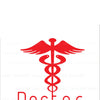 Woopme: Reflective Red Doctor Logo Decal Sticker Cars Windshield Sides Set Of 2