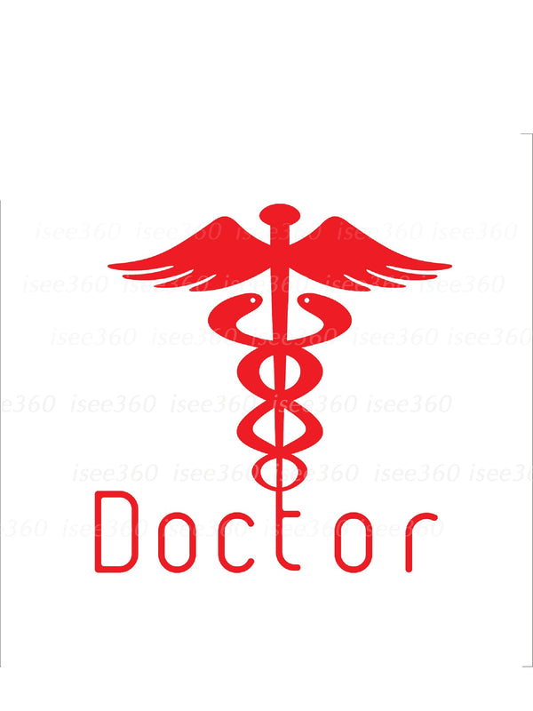 Red And White Doctor Logo Stickers, Packaging Type: Safely Packed