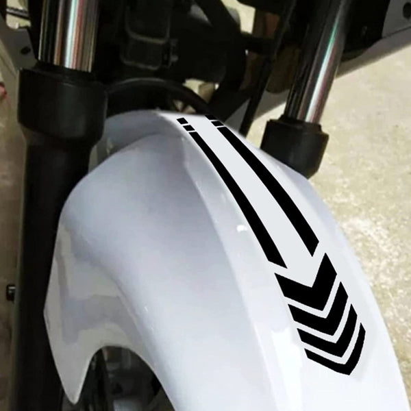 Die Cut Strip Bike Mudguard Sticker Suitable for All Model Bikes Exterior Decoration L X H 5 X 34 cm (Black)
