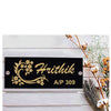 Woopme: Customised Modern Home Laminated Name Plate Acrylic Board For House Outdoor & Indoor Use (Gold, Black)