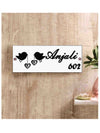 Woopme: Customised Modern Home 3D Name Plate Acrylic Board For House Outdoor & Indoor Use (Black, White)