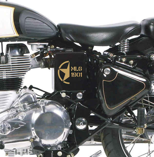 Half Star MLG 1901 Sticker for Royal Enfield Sticker Tank, Battery Cover Stickers