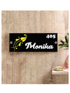 Woopme: Customised Modern Home Name Plate Acrylic Board For House Outdoor & Indoor Uses (White, Yellow, Black)